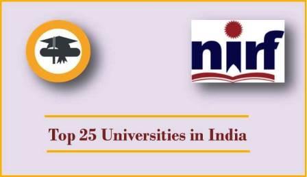 Top 25 Universities in India as per NIRF Ranking 2019, Check Here